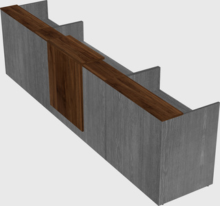Modern long reception desk
