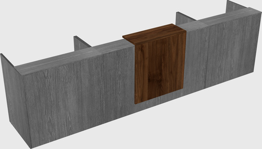 Modern long reception desk