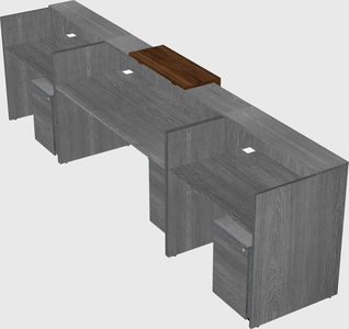 Modern long reception desk