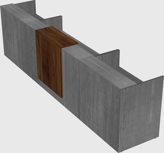 Modern long reception desk
