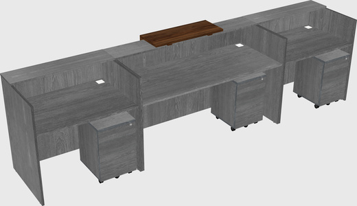 Modern long reception desk