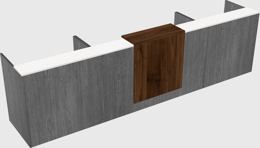 Modern long reception desk