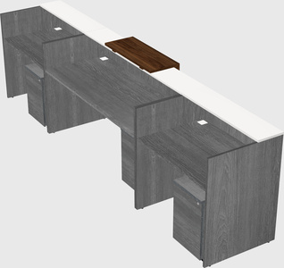 Modern long reception desk