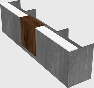 Modern long reception desk