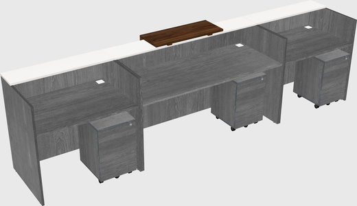 Modern long reception desk