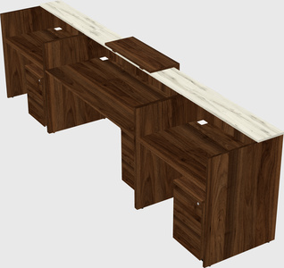 Modern long reception desk