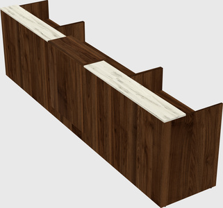 Modern long reception desk