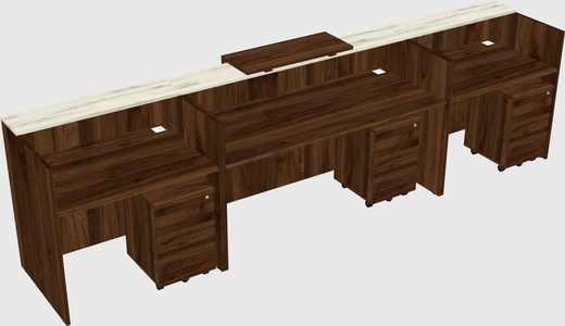Modern long reception desk