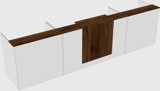 Modern long reception desk