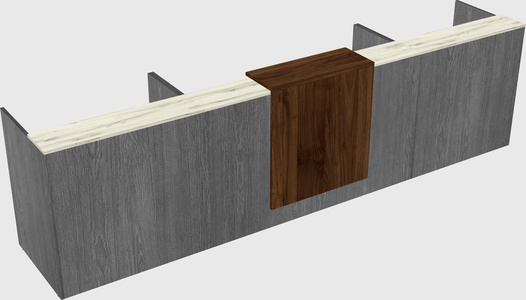 Modern long reception desk