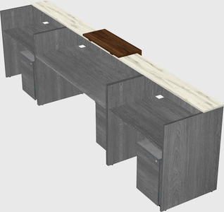 Modern long reception desk