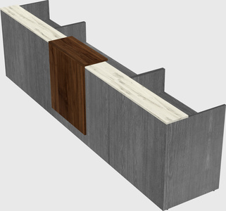 Modern long reception desk