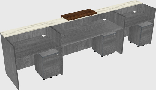 Modern long reception desk