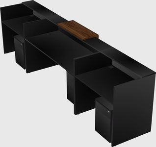Modern long reception desk