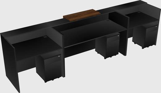 Modern long reception desk