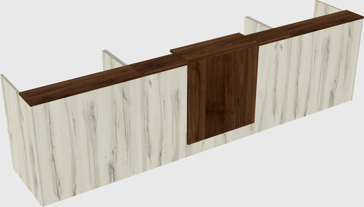 Modern long reception desk