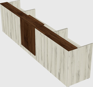 Modern long reception desk