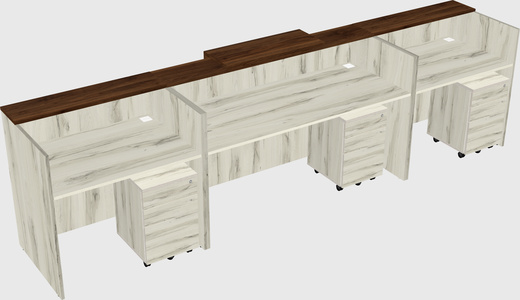 Modern long reception desk