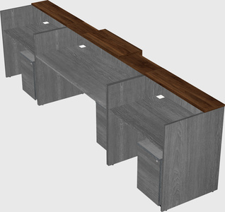 Modern long reception desk