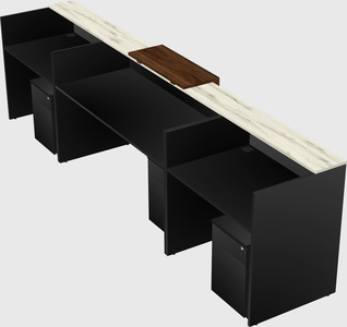 Modern long reception desk