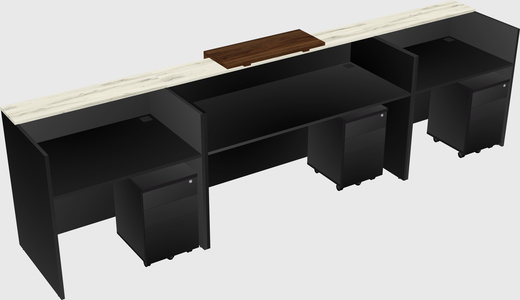 Modern long reception desk