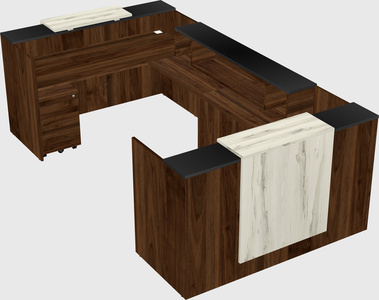 Reception desk u-shape