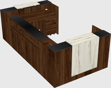 Reception desk u-shape