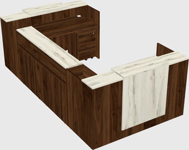 Reception desk u-shape