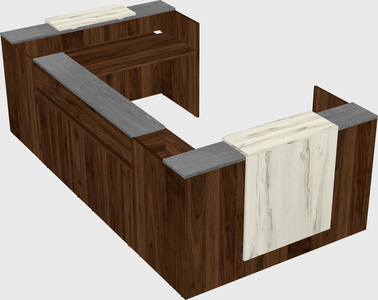Reception desk u-shape