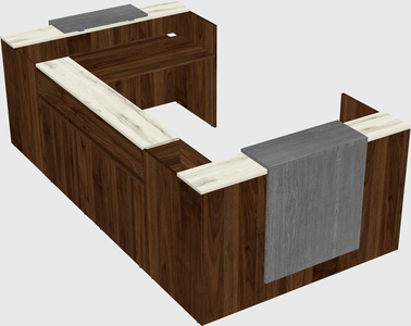 Reception desk u-shape