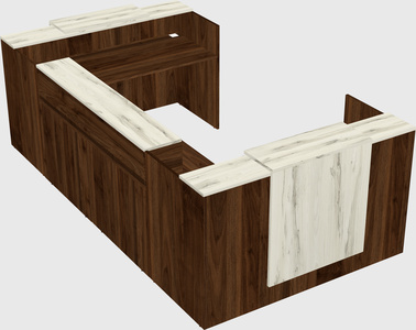 Reception desk u-shape