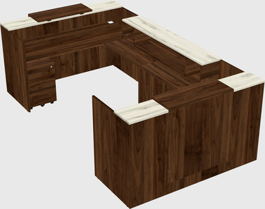 Reception desk u-shape
