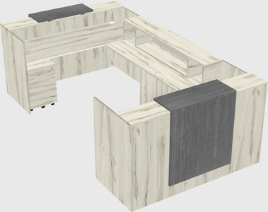 Reception desk u-shape