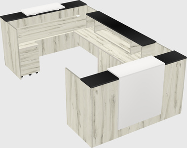 Reception desk u-shape