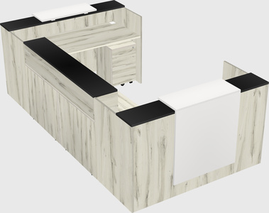 Reception desk u-shape