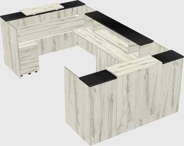 Reception desk u-shape