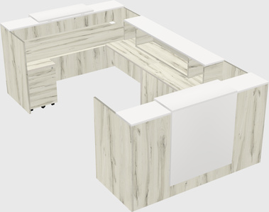 Reception desk u-shape