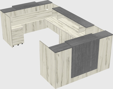 Reception desk u-shape