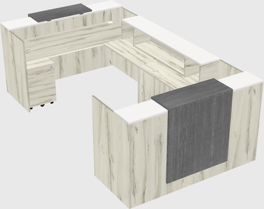 Reception desk u-shape