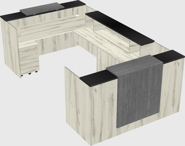 Reception desk u-shape