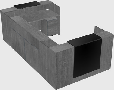 Reception desk u-shape