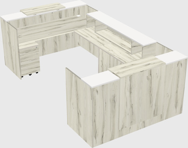 Reception desk u-shape