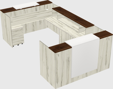 Reception desk u-shape