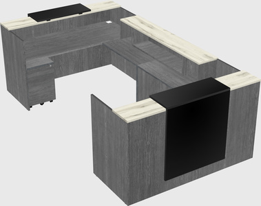 Reception desk u-shape