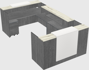 Reception desk u-shape