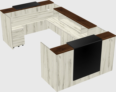 Reception desk u-shape