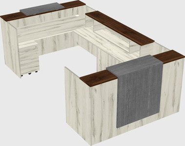 Reception desk u-shape