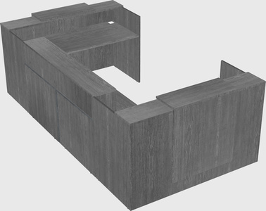 Reception desk u-shape