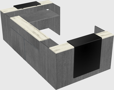 Reception desk u-shape