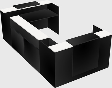 Reception desk u-shape